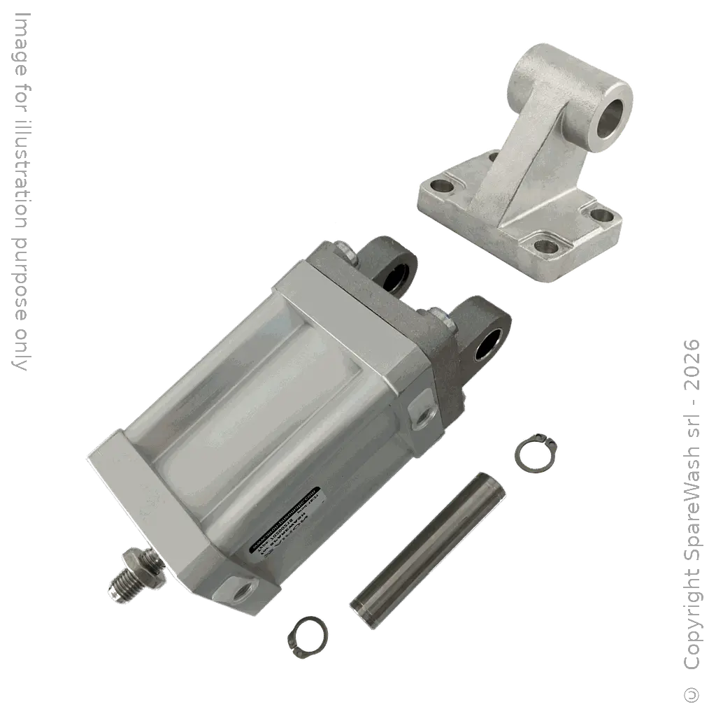 CILINDRO PNEUMATICO COMPATTO D50X60 STELO MASCHIO M10X1,25 ARTICOLAZIONE SQUADRA