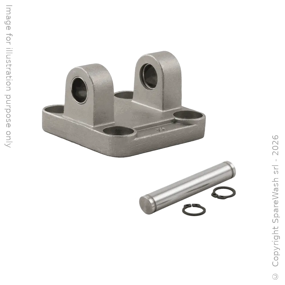 CHARNELA HEMBRA D32 + PERNO DE PISTON D32 ACERO INOXIDABLE