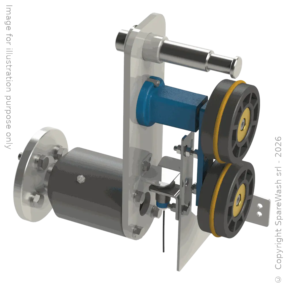 GRUPPO CARRELLO SPAZZOLA ORIZONTALE LATO SUPPORTO FOLLE