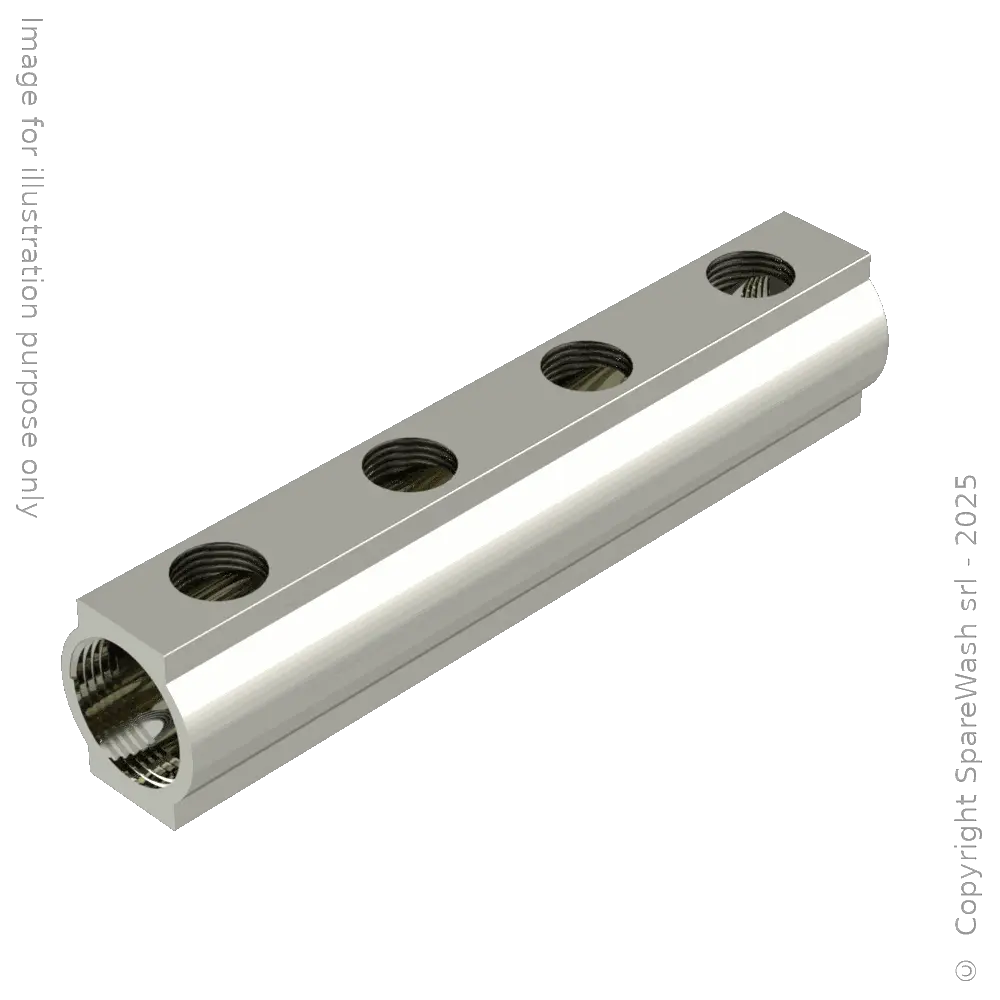 COLLETTORE OTTONE NICHELATO - INGRESSO 2XG1 - USCITA 4XG1/2