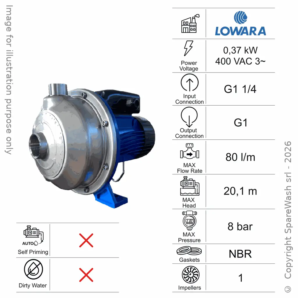POMPA CENTRIFUGA DI RILANCIO LOWARA CEA70/3 0,4KW 400V