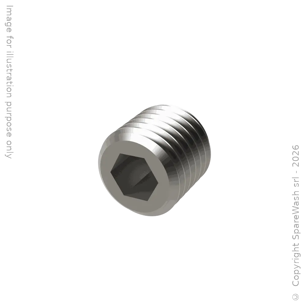 TORNILLO PRISIONERO DE PUNTA PLANA M8X8 ACERO INOXIDABLE