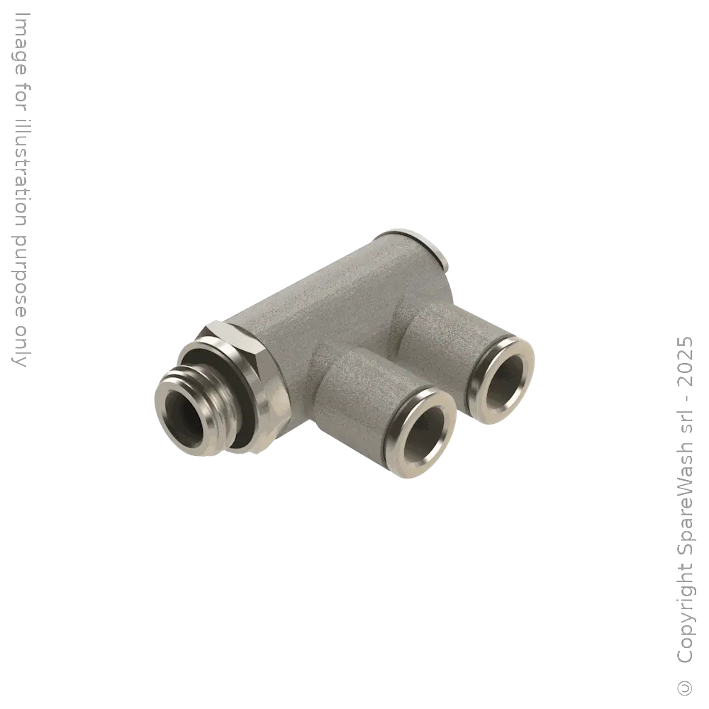 RACCORDO GIREVOLE 90° G1/4 2X TUBO 8