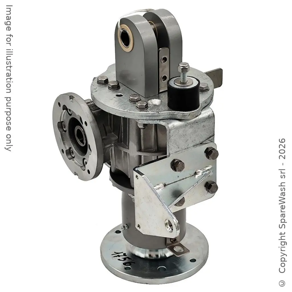 SCHNECKENGETRIEBE TRANSTECNO CWT 050 I:12 P80B14 NACH MAß ANGEGERTIGTE WELLE