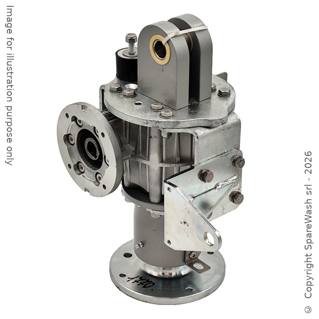 SCHNECKENGETRIEBE TRANSTECNO CWT 050 I:12 P80B14 NACH MAß ANGEGERTIGTE WELLE