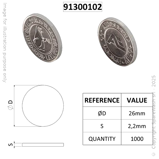 [91300102] TOKEN AE D26 MODEL E X1000