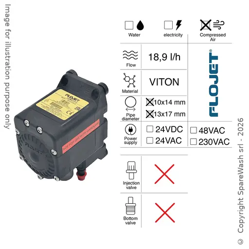 [40100678] BOMBA DOSIFICADORA NEUMÁTICA 18,9L/H CONTROL NEUMÁTICO VITON