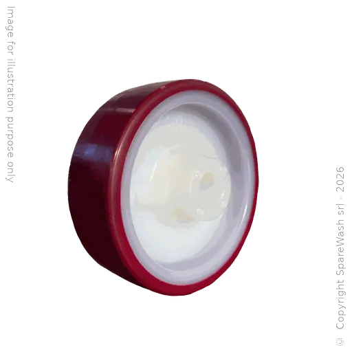 [20400231] RUOTA CARRELLO SPAZZOLA VERTICALE D125X40