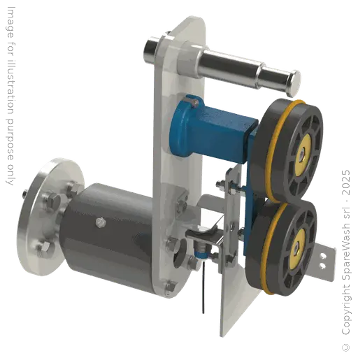 [30200012] GRUPPO CARRELLO SPAZZOLA ORIZONTALE LATO SUPPORTO FOLLE