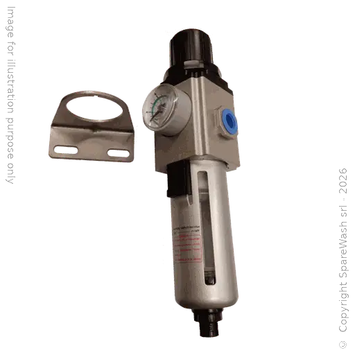 [70400076] FILTRO-REGOLATORE DI PRESSIONE 0,5-10BAR G1/4 + MANOMETRO