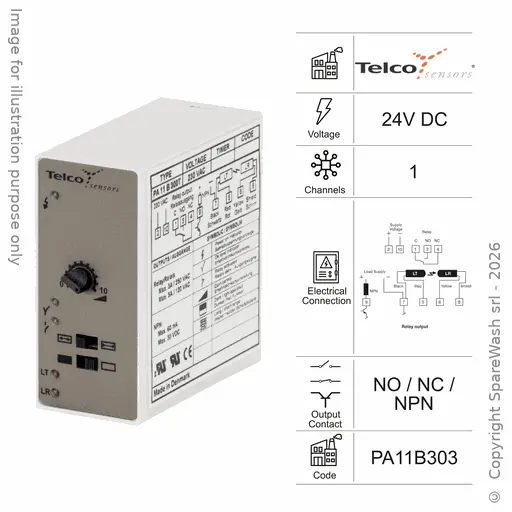 [10400197] AMPLIFICATORE FOTOCELLULA 1 CANALE 24VDC RELE' NPN
