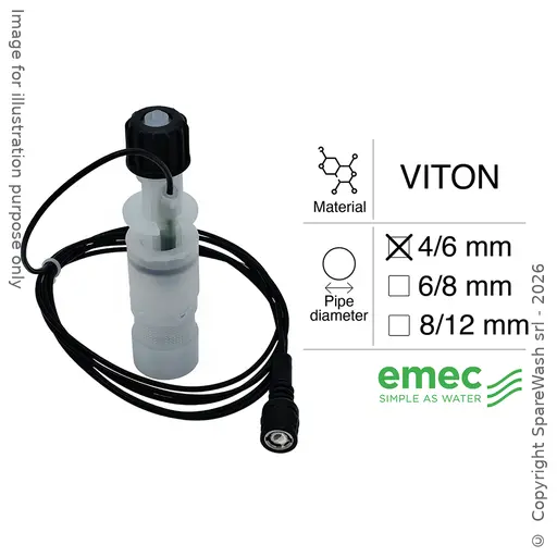 [40300610] SOUPAPE DE PIED AVEC SONDE TUYAU 4/6 VITON