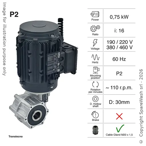 [20200831] MOTORREDUCTOR 0,75KW I:16 110RPM 220-460V 60HZ