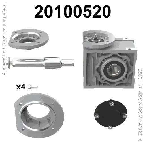 [20100520] WORM GEARBOX CHIARAVALLI CHM 050 I:30 P71/80B14 CUSTOM MADE SHAFT