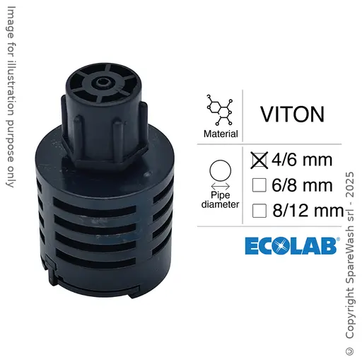 [40300238] FUSSVENTIL ROHR 4/6 VITON