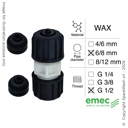 [40300467] VÁLVULA DE INYECCIÓN LATIGUILLO 6/8X6/8 WAX