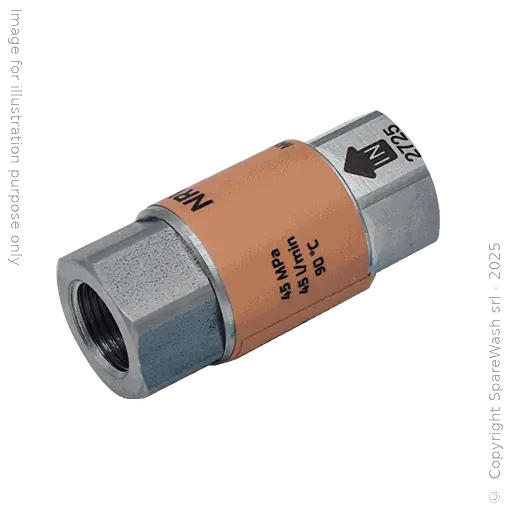 [61200029] VÁLVULA DE RETENCIÓN G3/8 ACERO INOXIDABLE 450BAR