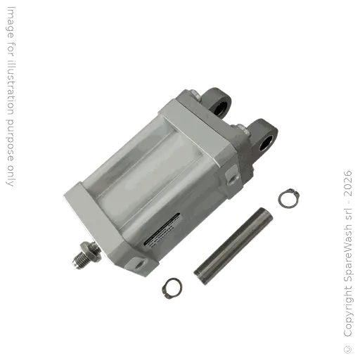 [70200218] VERIN PNEUMATIQUE COMPACT D50X60 TIGE MÂLE M10X1,25 + CHAPE DE FIXATION