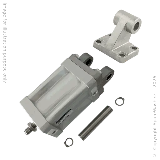 [70200249] KOMPAKTER PNEUMATIKZYLINDER D50X60 MÄNNLICHE STANGE M10X1,25 + ZYLINDER LAGERBLOCK