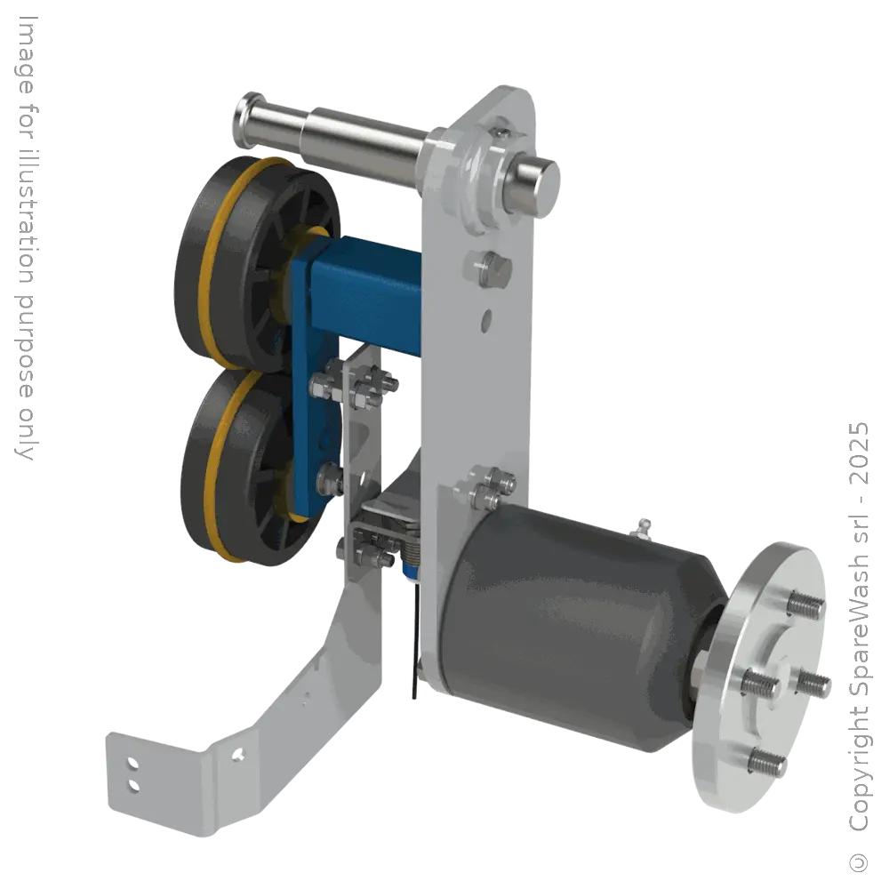 GRUPPO CARRELLO SPAZZOLA ORIZONTALE LATO SUPPORTO FOLLE