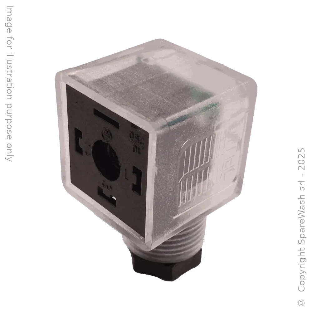 CONNETTORE QUADRATO PER BOBINA CON LED 24V