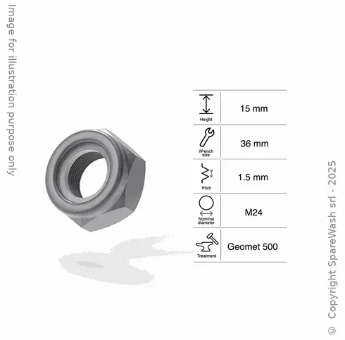DADO AUTOBLOCCANTE BASSO M24X1,5 GEOMET