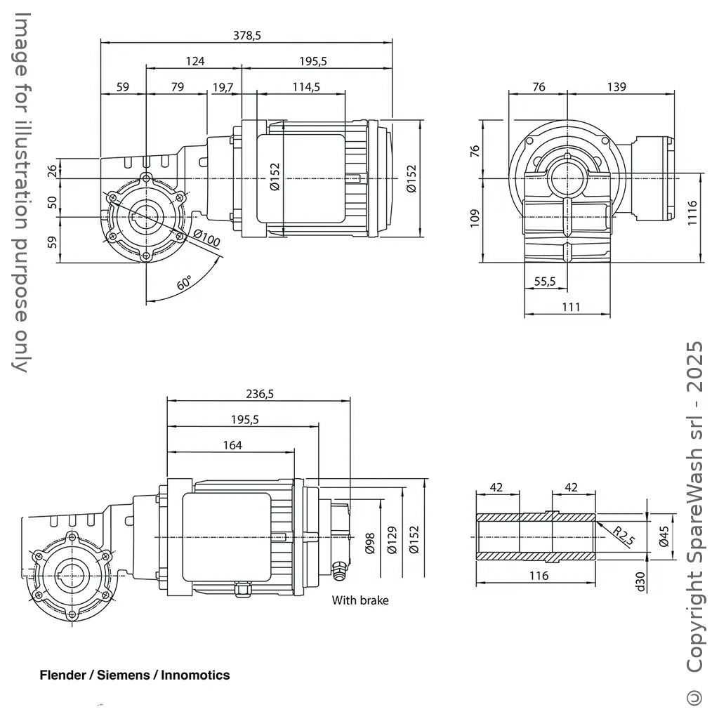 MOTORIDUTTORE FLENDER 1,1KW I:11 127RPM 230-400V 50HZ III