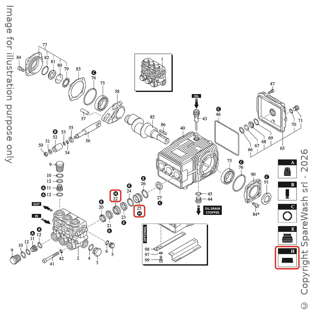 KIT GUIDA PISTONI ANNOVI REVERBERI [KIT 42707] II