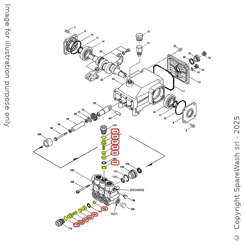 KIT VALVOLE PER POMPA CAT 5CP  II