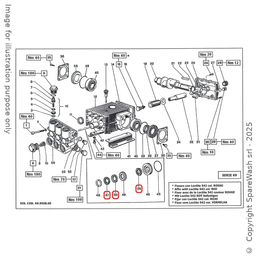 KIT TENUTA ACQUA INTERPUMP [KIT 190]  II