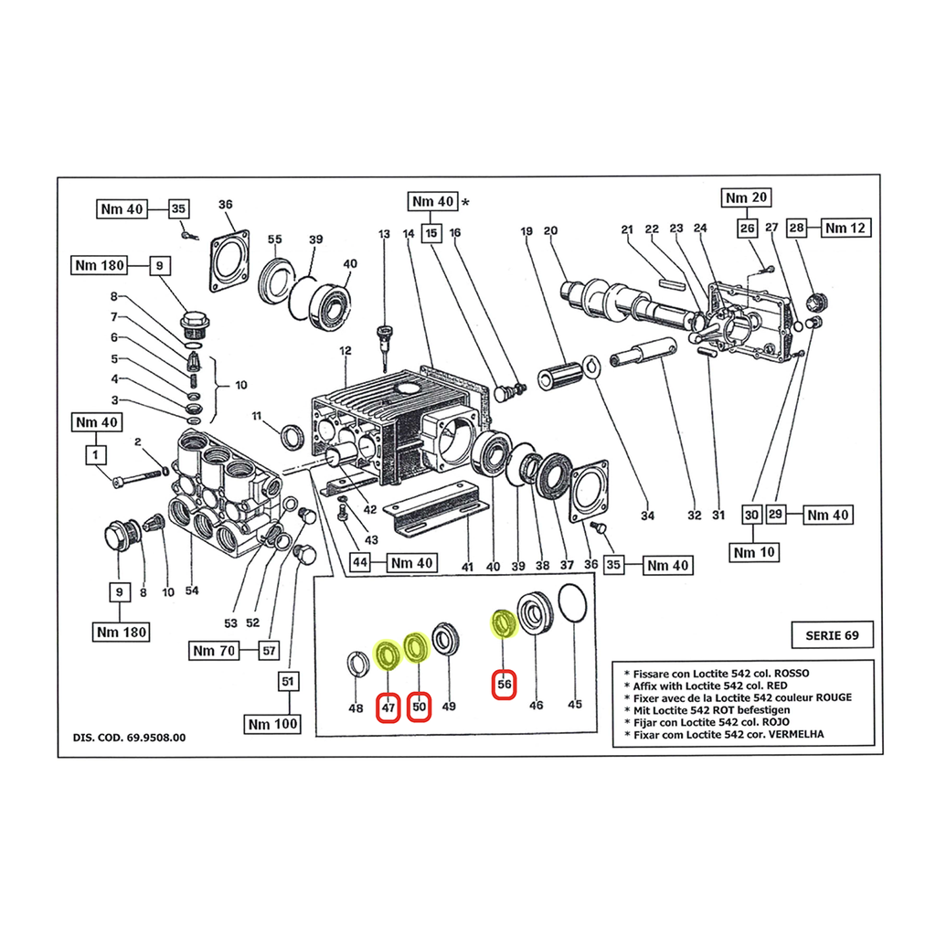 KIT TENUTA ACQUA INTERPUMP [KIT 190]  II