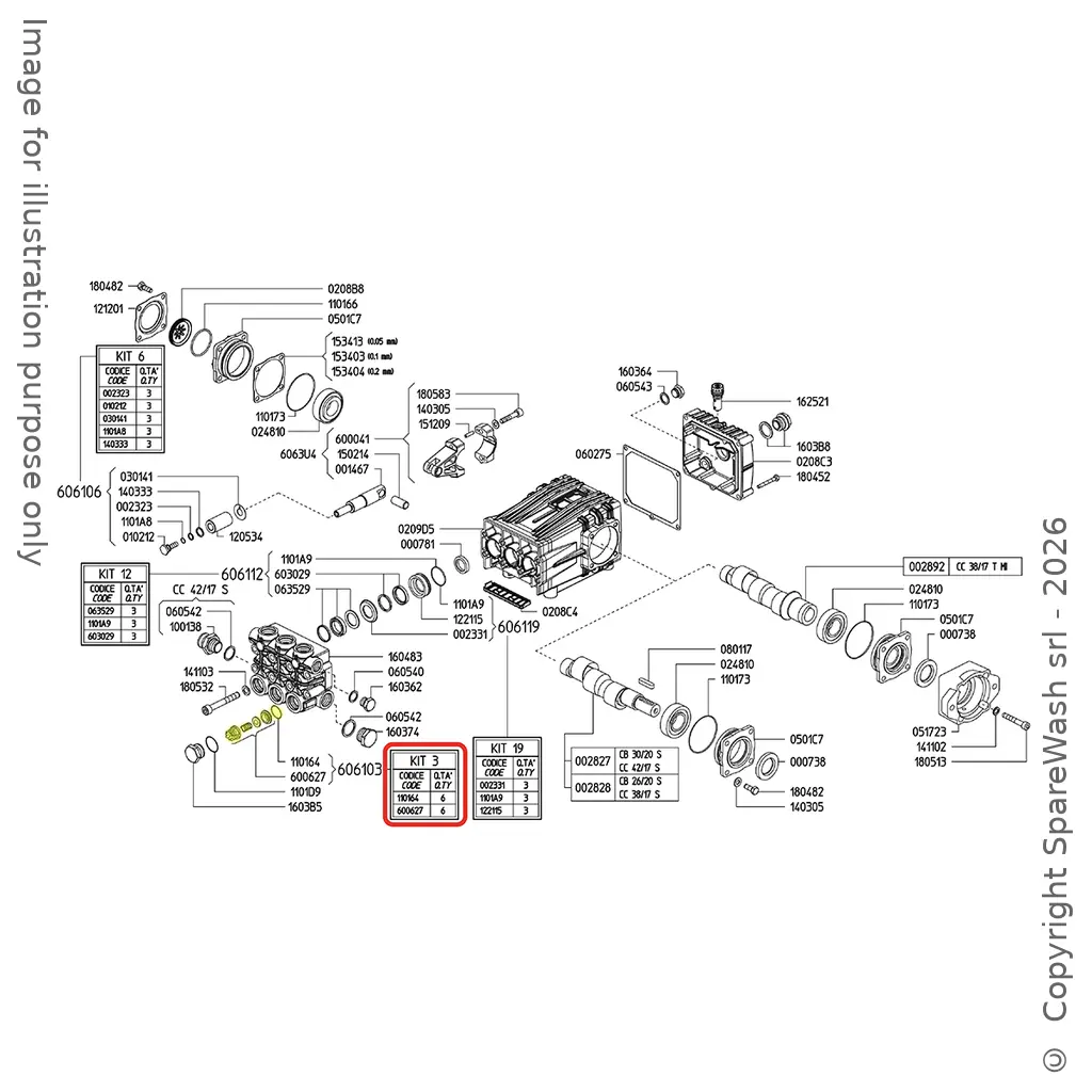 KIT VALVOLE UDOR [606103]  II