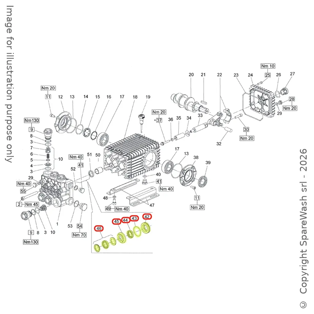 KIT TENUTA ACQUA INTERPUMP [KIT 247]  II