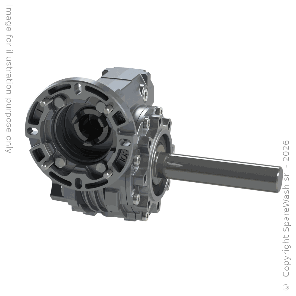 SCHNECKENGETRIEBE VARVEL FRS 50 I:80 P71B14 NACH MAß ANGEGERTIGTE WELLE