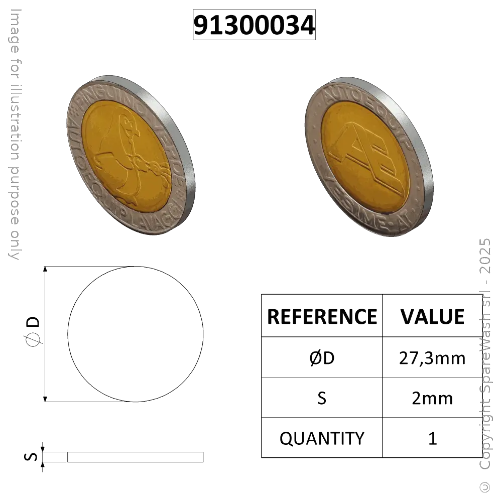 [91300034] MÜNZSTÜCK AE D27,3 MODELL C