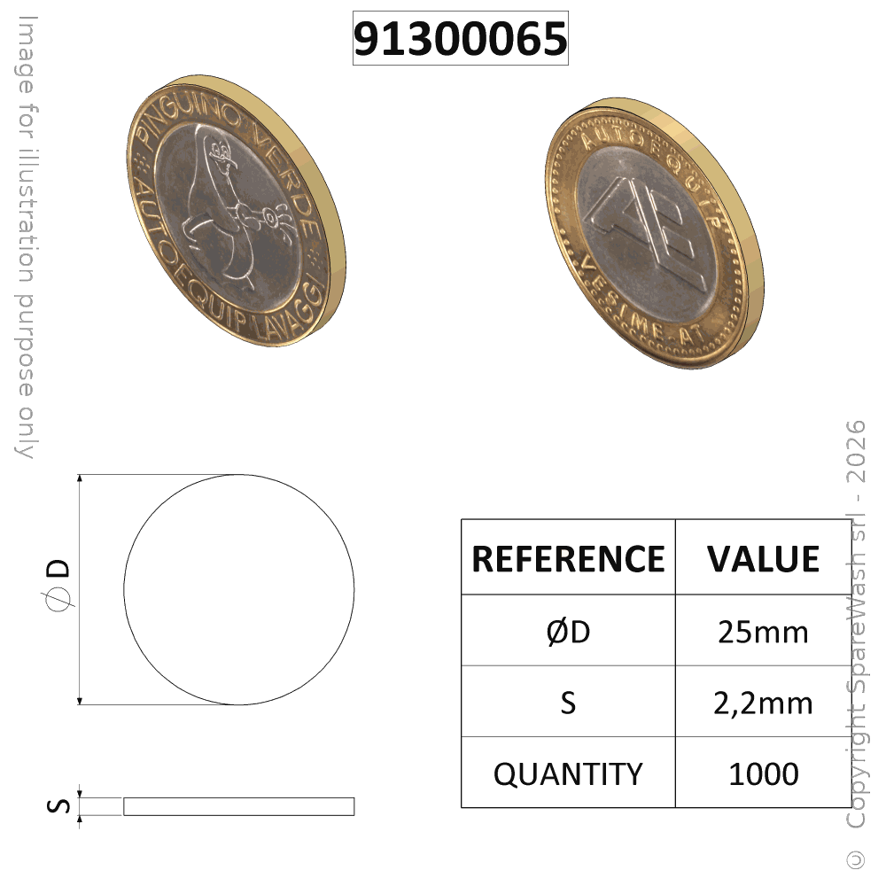 TOKEN AE D25 MODEL D X1000