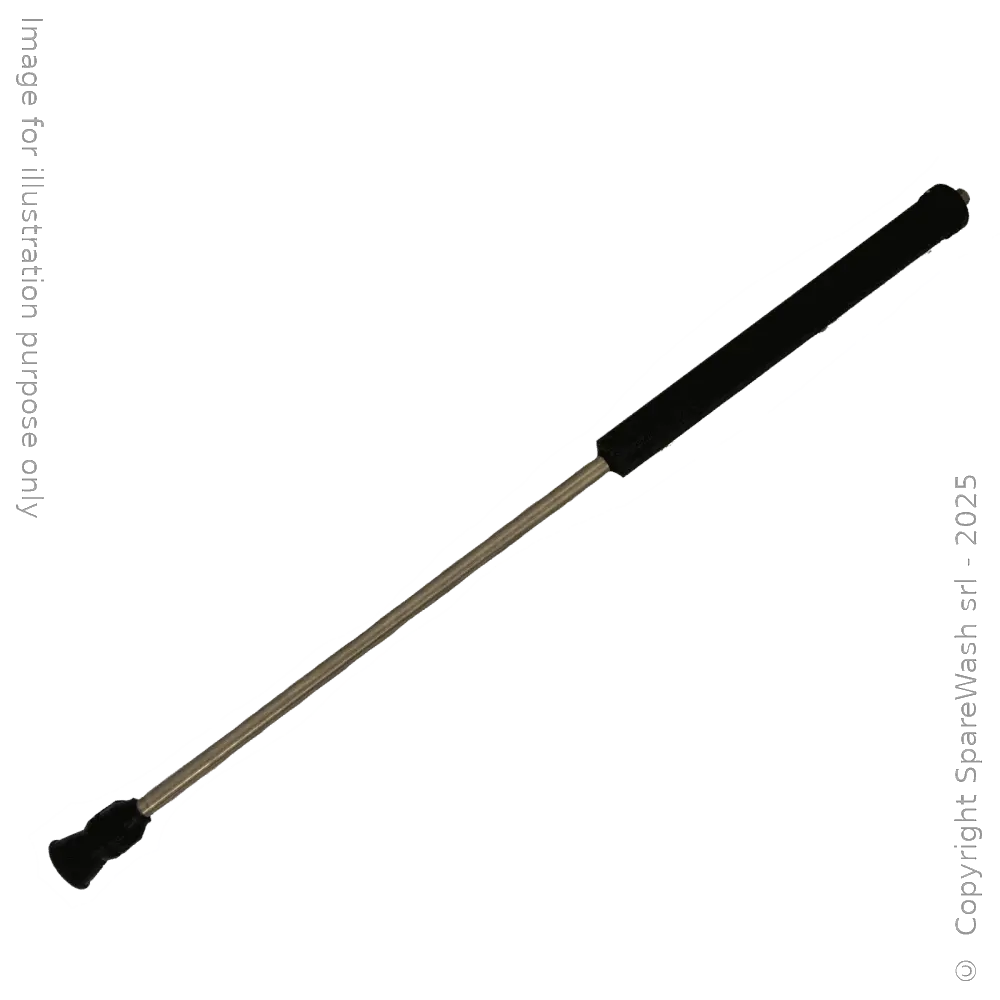 [61600027] 10223300500 Lancia singola RLS28 diritta R 1/4 M con protezione ugello NPS45 700 mm nera
