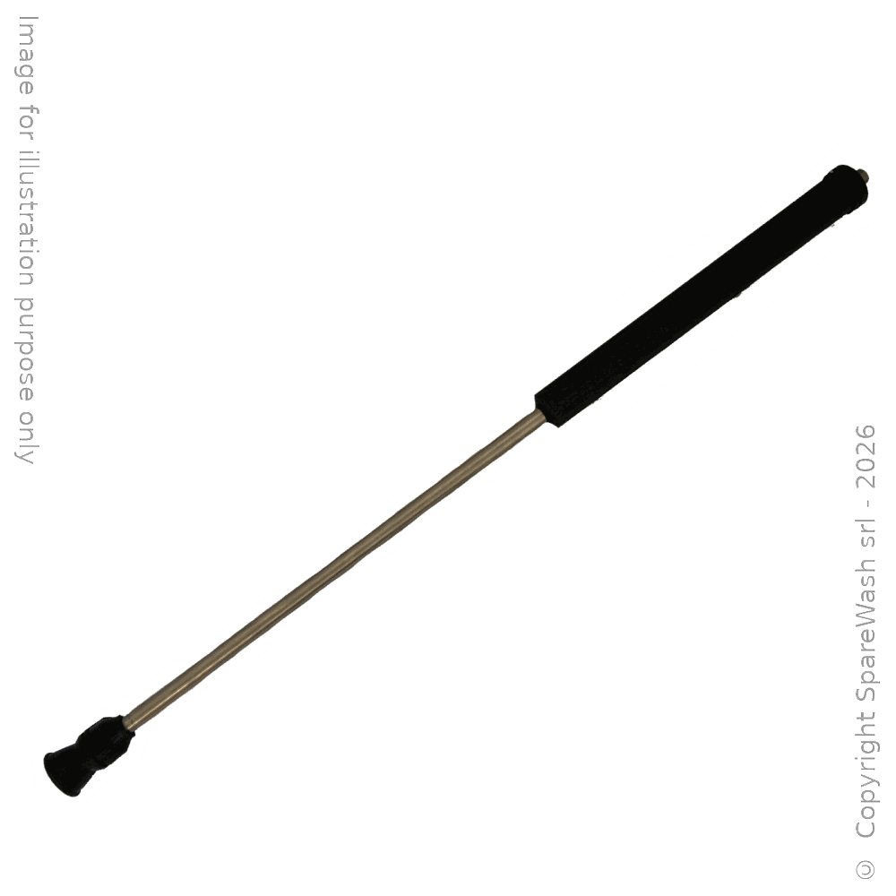 [61600027] 10223300500 Lancia singola RLS28 diritta R 1/4 M con protezione ugello NPS45 700 mm nera