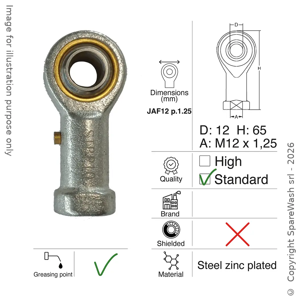 FEMALE ROD END M12X1,25