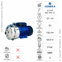 POMPA CENTRIFUGA DI RILANCIO LOWARA CA120/55 2,2KW 400V