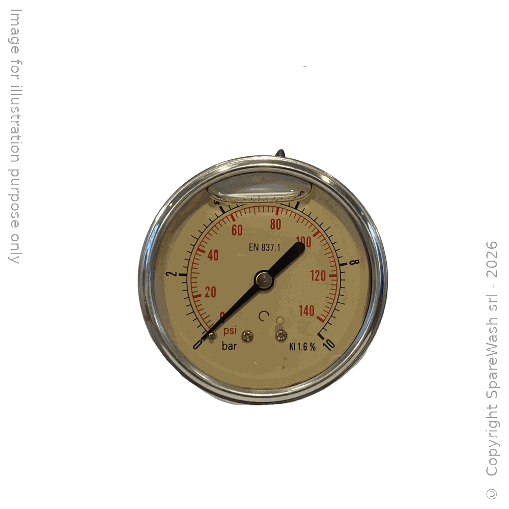 [70700046] MANOMETER MIT GLYZERIN D63 0-10BAR RÜCKSEITIG. ANSCHLUSS G1/4