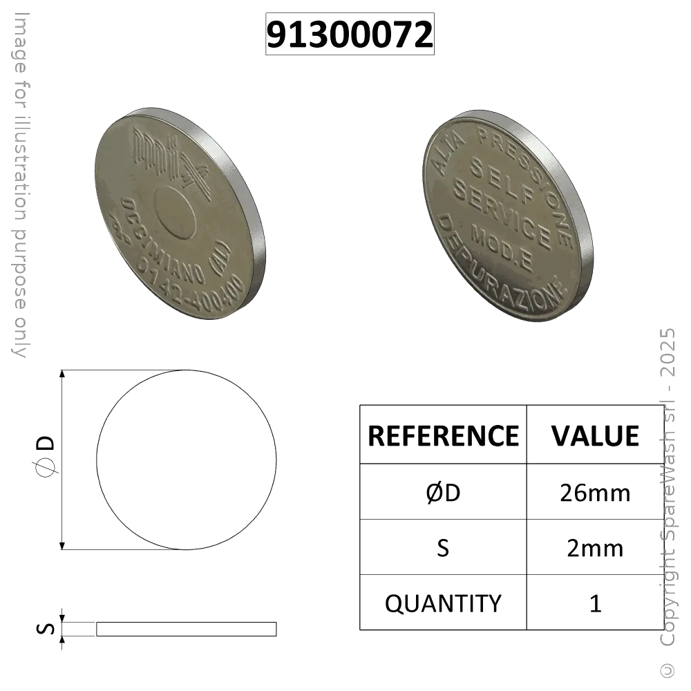 [91300072] TOKEN MIX D26 MODEL E