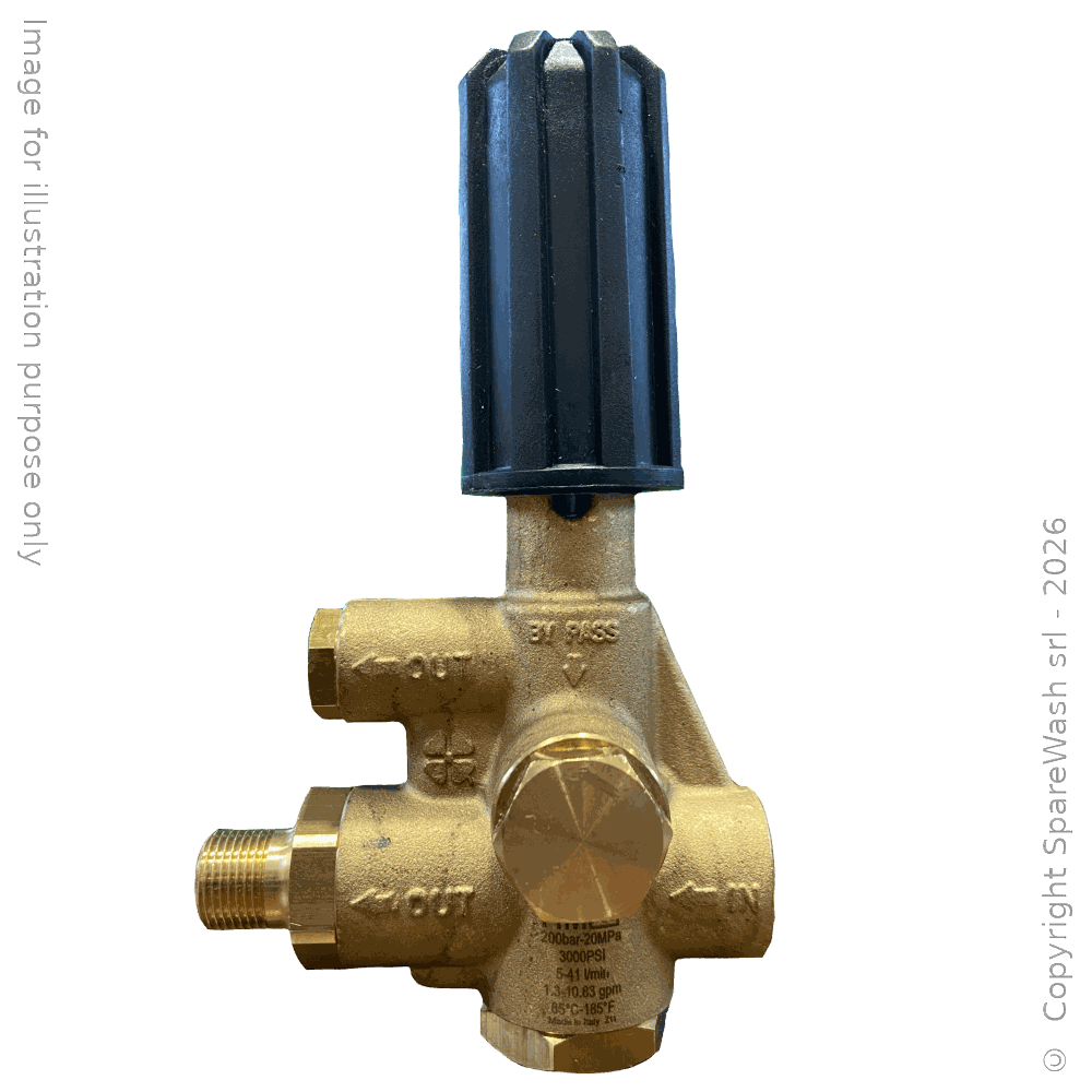 [61100022] VALVOLA BY-PASS 200BAR 41L/M G3/8 HM