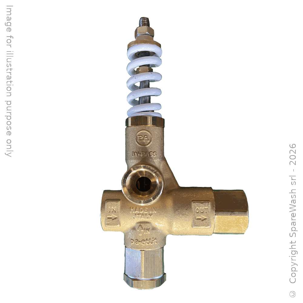 [61100039] BY-PASS VALVE 180BAR 80L/M G1/2 VB 85 RV/180