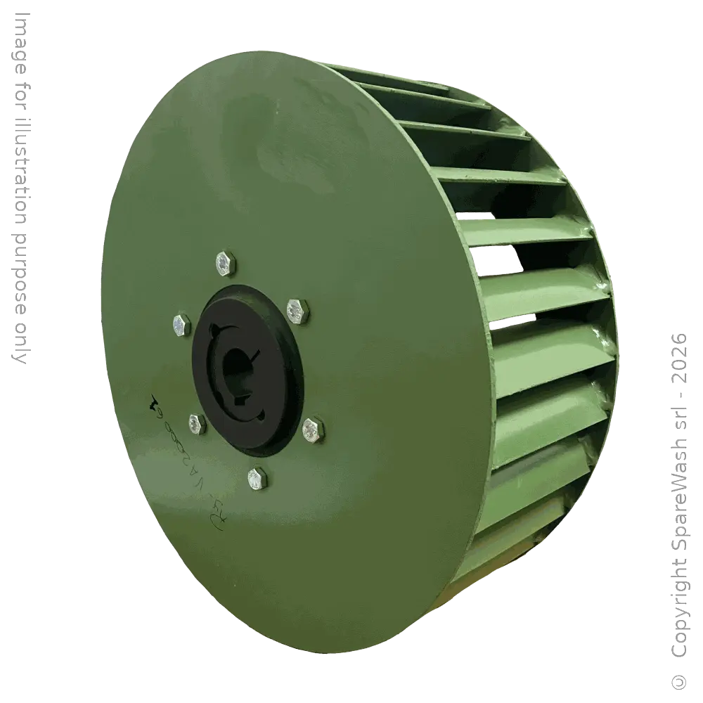 LÜFTERRAD RECHTS D265 H100 - MOTORWELLE D24