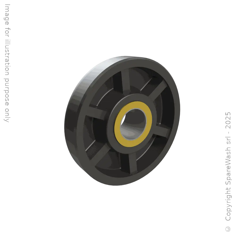 [20400019] RUOTA CARRELLO SPAZZOLA VERTICALE