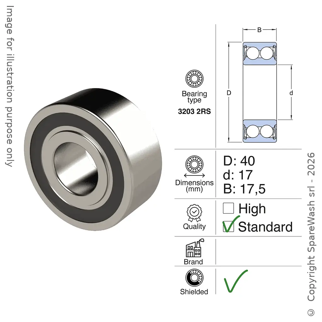 CUSCINETTO 3203 2RS 