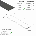 [20600174] FLAT BELT 30/P2,0 REINFORCED STEEL GROOVES 100M