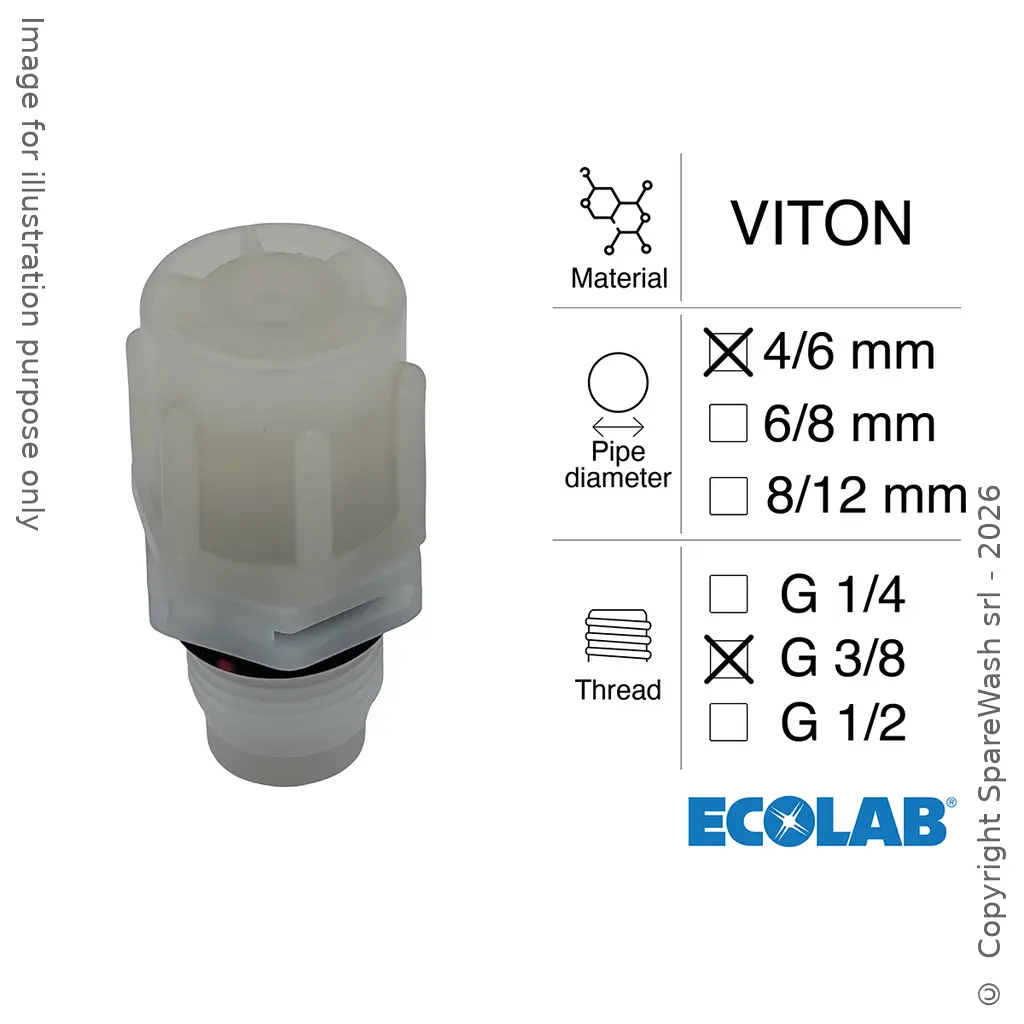 IMPFSTELLE G3/8 ROHR 4/6 VITON