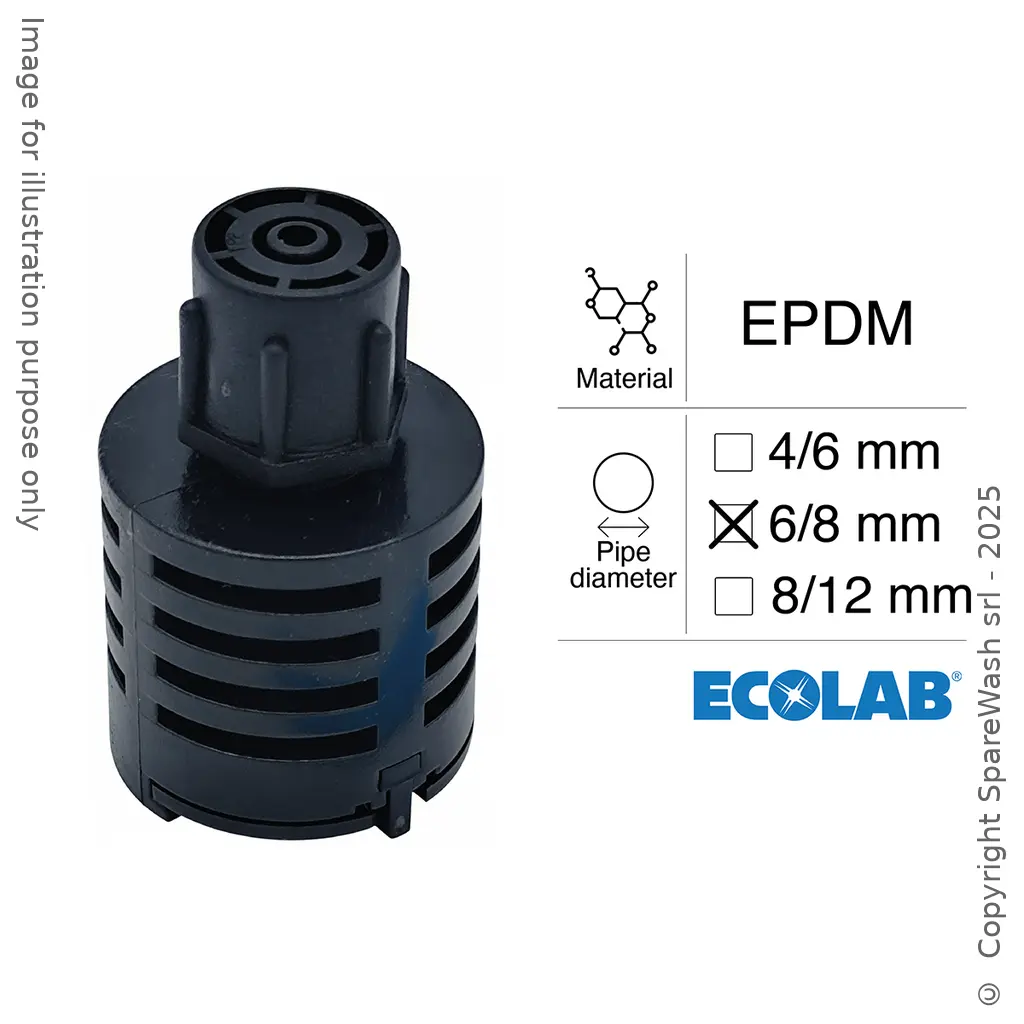 VALVOLA DI FONDO TUBO 6/8 EPDM